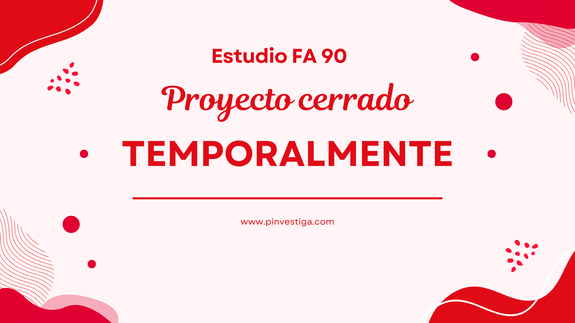 Proyecto cerrado temporalmente